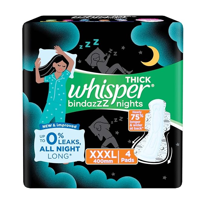 Whisper Bindazzz Nights Sanitary Pads XXXL